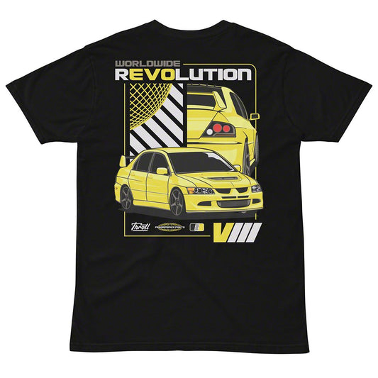 Throtl REVOLUTION 8 Short Sleeve T-Shirt; Black