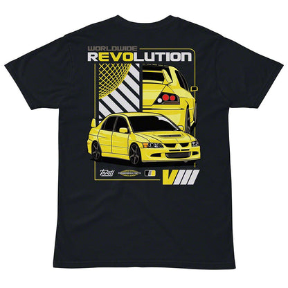 Throtl REVOLUTION 8 Short Sleeve T-Shirt; Navy