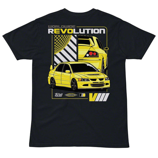 Throtl REVOLUTION 8 Short Sleeve T-Shirt; Navy