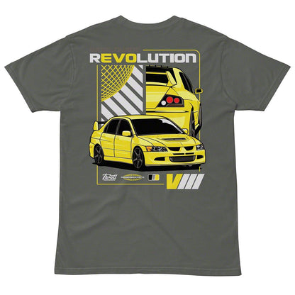 Throtl REVOLUTION 8 Short Sleeve T-Shirt; Charcoal