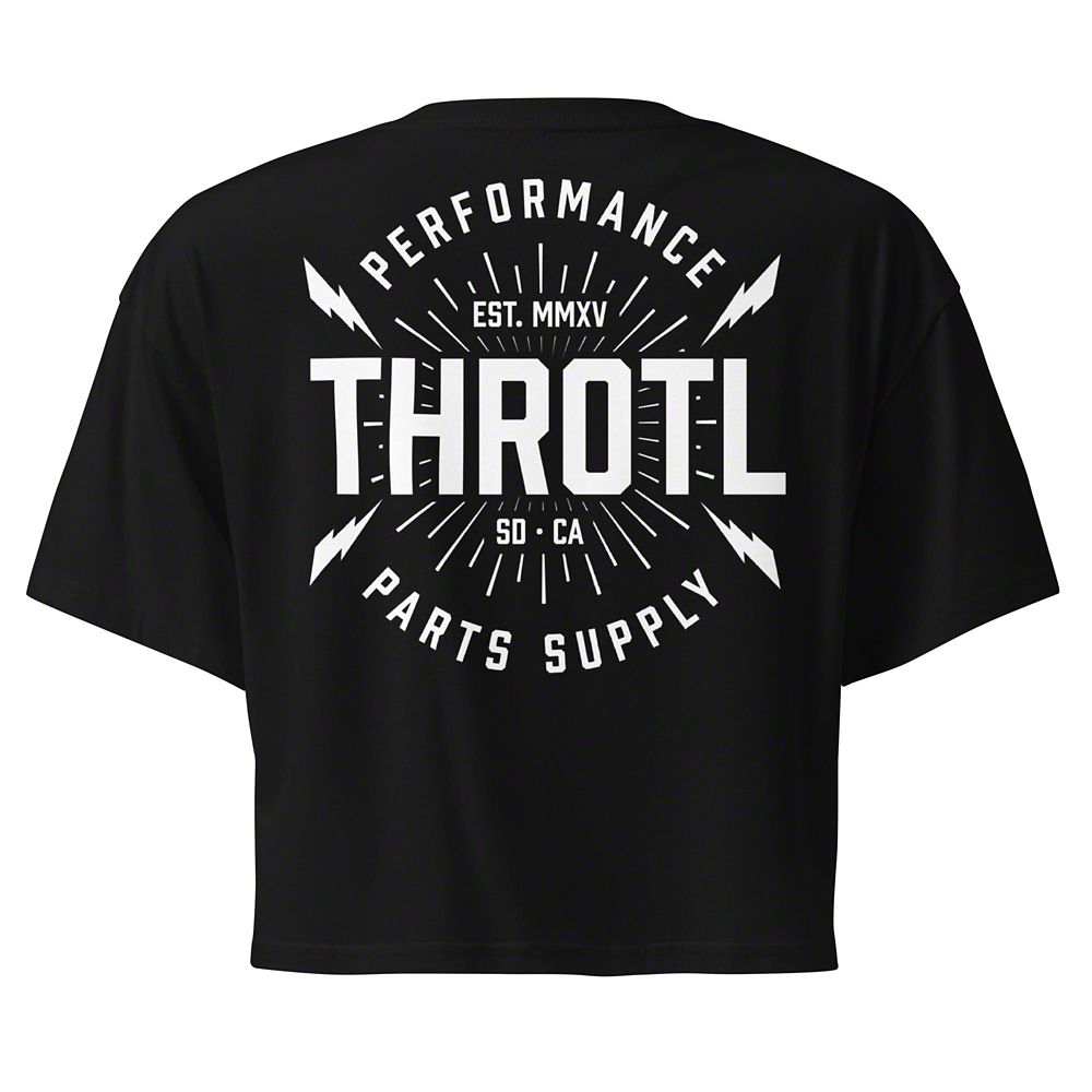 Throtl Women's BOOST Crop Top; Black