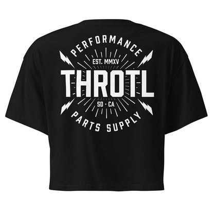 Throtl Women's BOOST Crop Top; Black