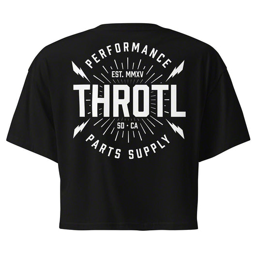 Throtl Women's BOOST Crop Top; Black