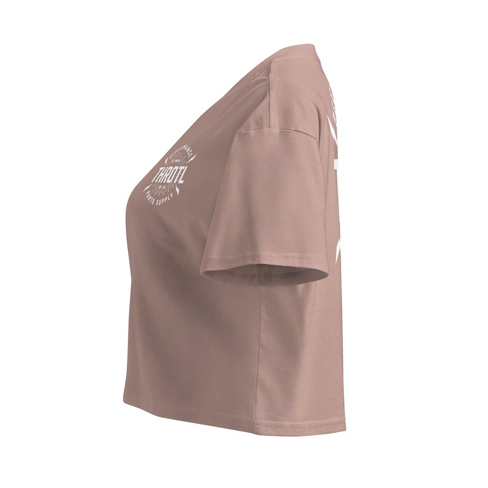 Throtl Women's BOOST Crop Top; Pale Pink