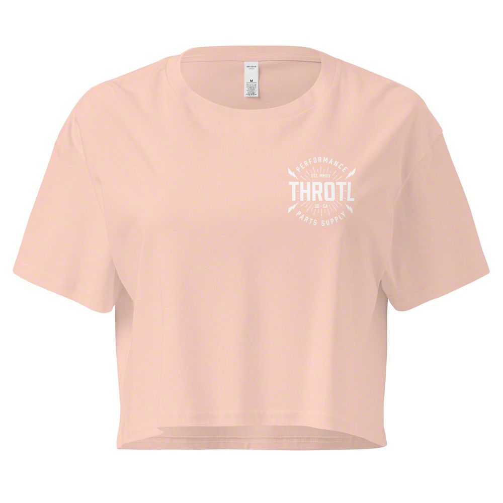 Throtl Women's BOOST Crop Top; Hazy Pink