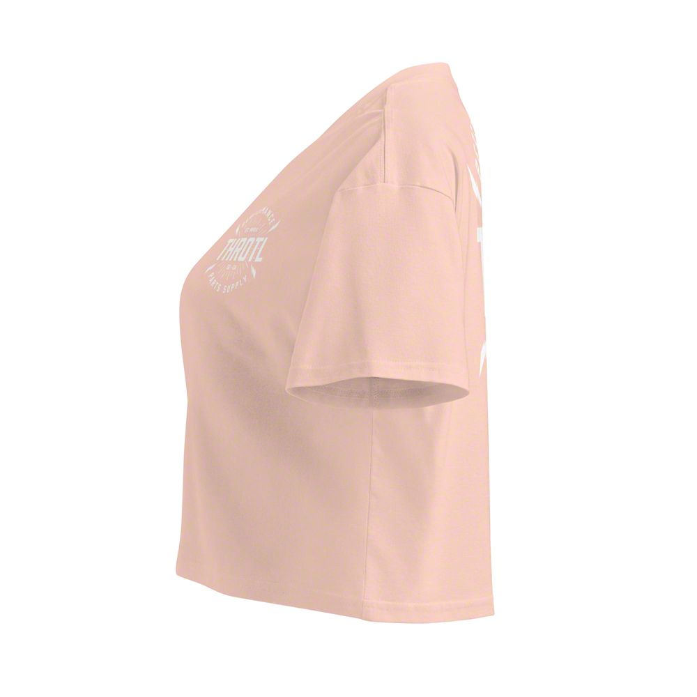Throtl Women's BOOST Crop Top; Hazy Pink