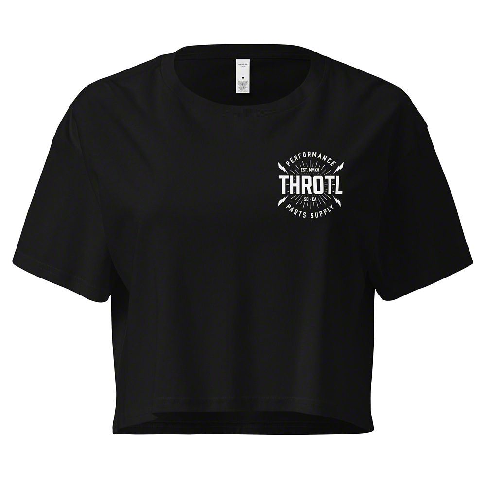 Throtl Women's BOOST Crop Top; Black