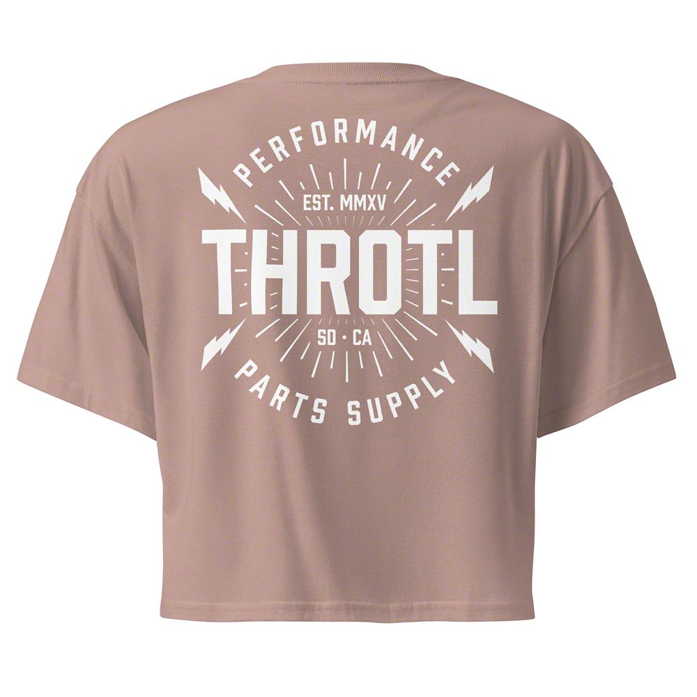 Throtl Women's BOOST Crop Top; Pale Pink