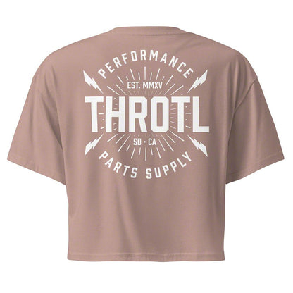 Throtl Women's BOOST Crop Top; Pale Pink