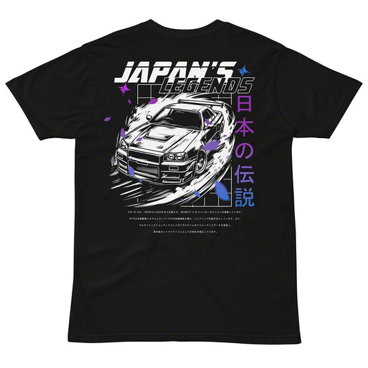 Throtl Japan's Legends R34 Skyline GT-R Short Sleeve T-Shirt