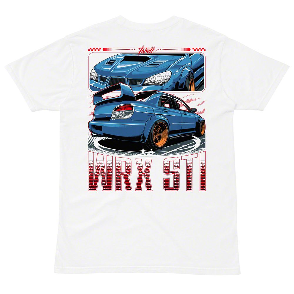 Throtl WRX STI Short Sleeve T-Shirt; White