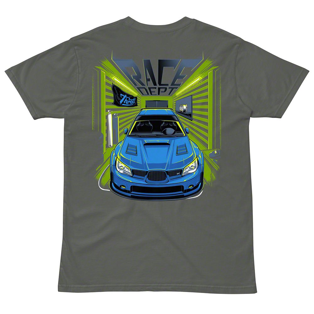 Throtl STI Race Department Short Sleeve T-Shirt; Charcoal