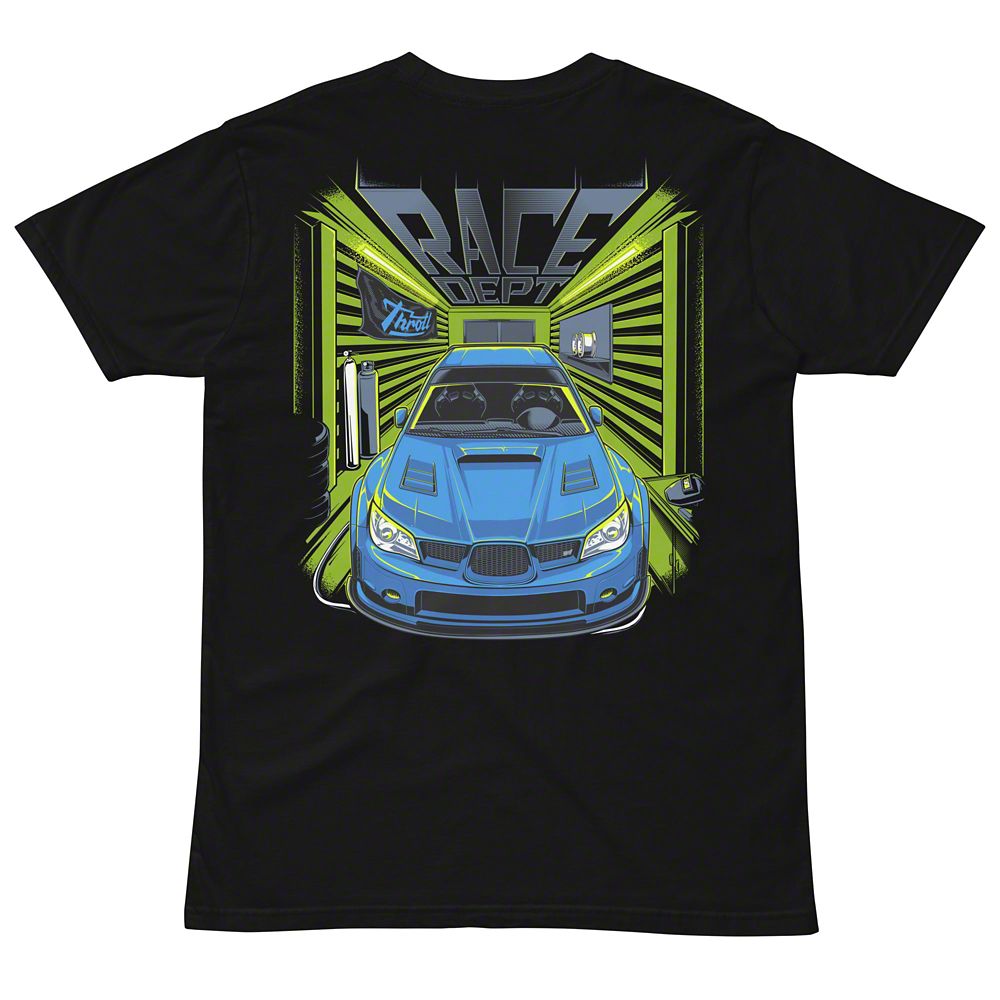 Throtl STI Race Department Short Sleeve T-Shirt; Black