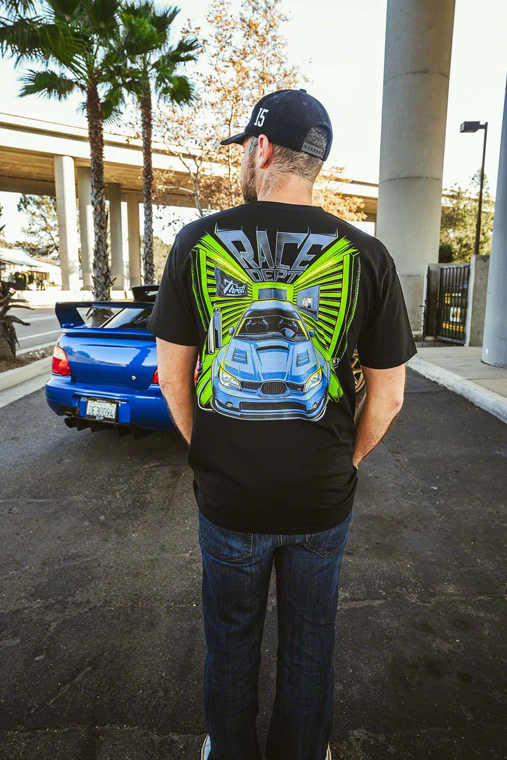 Throtl STI Race Department Short Sleeve T-Shirt; Black