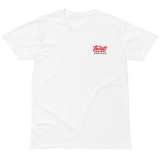 Throtl JDM Parts Supply Short Sleeve T-Shirt; White