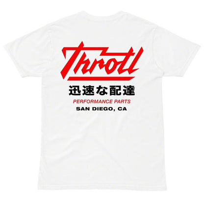 Throtl JDM Parts Supply Short Sleeve T-Shirt; White