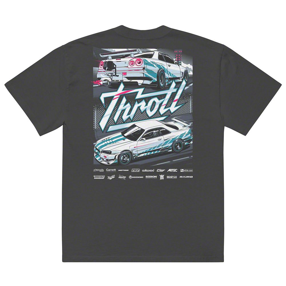 Throtl R34 Racing Oversized Premium Short Sleeve T-Shirt