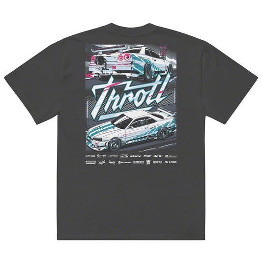 Throtl R34 Racing Oversized Premium Short Sleeve T-Shirt