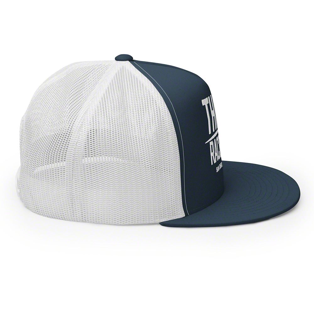 Throtl Race Department Official Trucker Hat; Navy/White