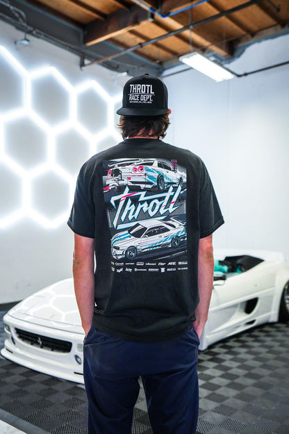 Throtl Race Department Official Trucker Hat; Navy/White