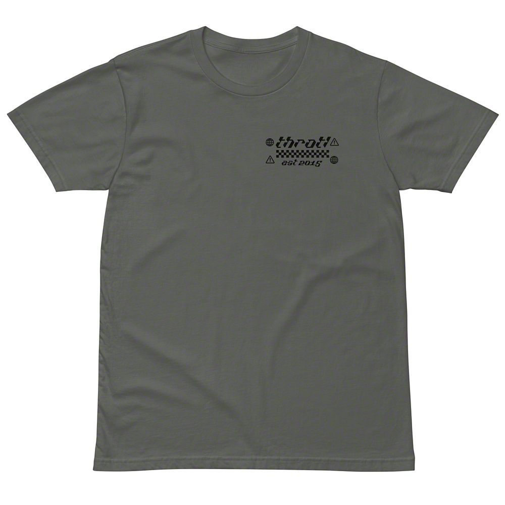 Throtl Youtube Mechanic Short Sleeve T-Shirt; Charcoal