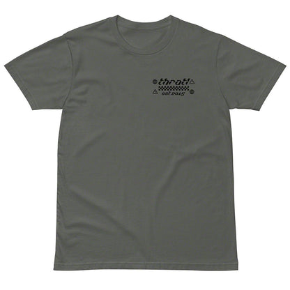 Throtl Youtube Mechanic Short Sleeve T-Shirt; Charcoal