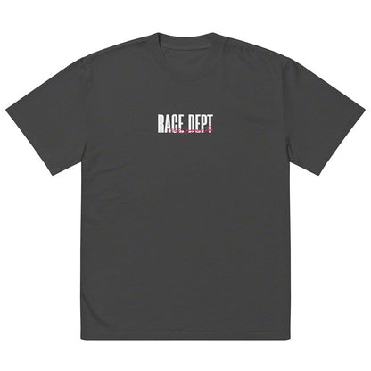 Throtl Race Department World Championship Team Premium Oversized T-Shirt; Faded Black