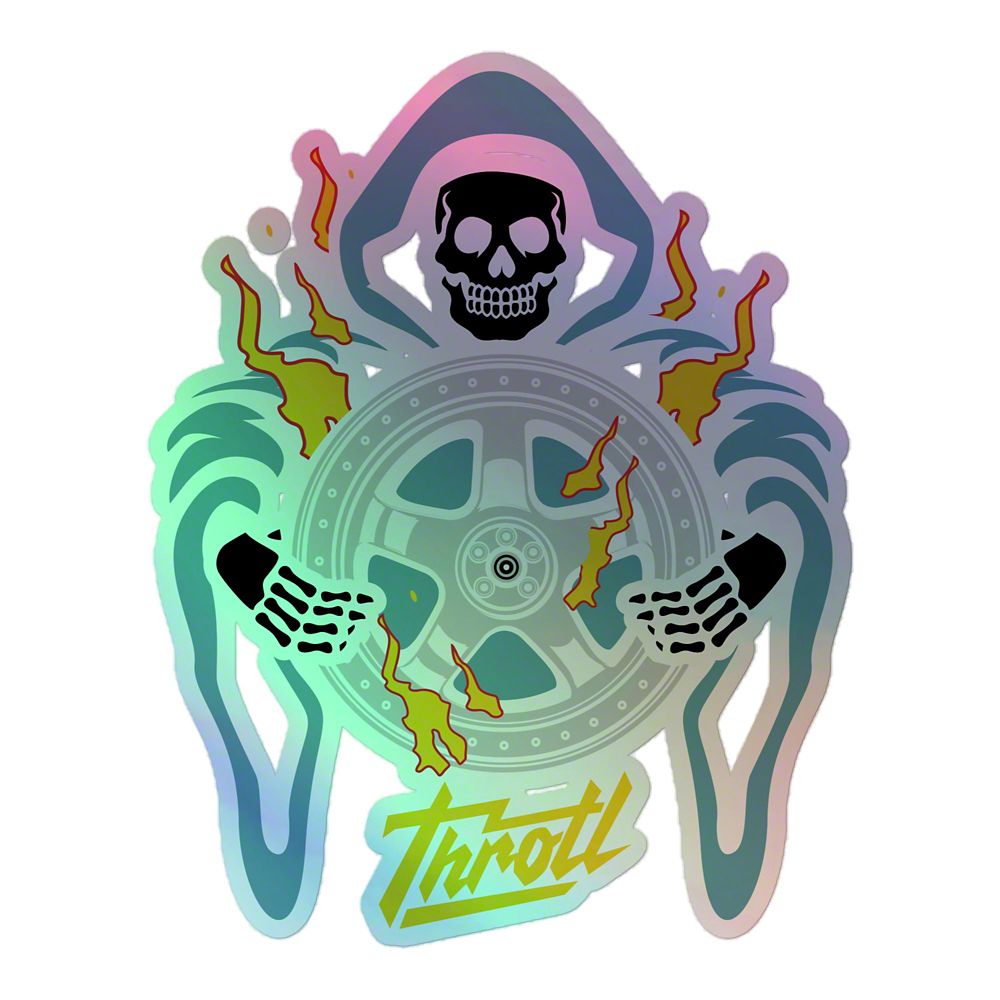 Throtl Death on Wheels Holo Slap Sticker