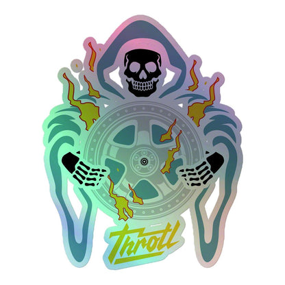 Throtl Death on Wheels Holo Slap Sticker