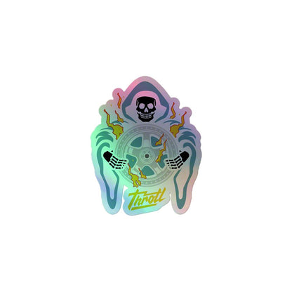 Throtl Death on Wheels Holo Slap Sticker