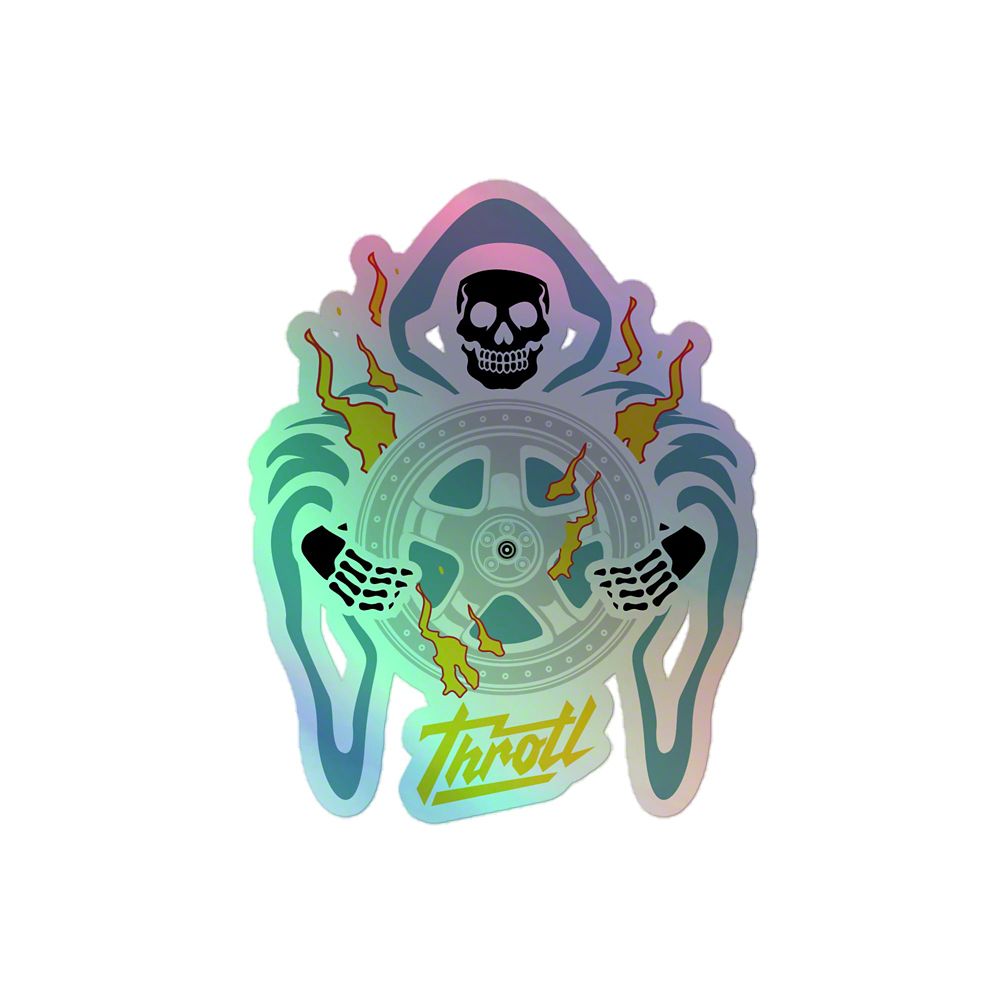 Throtl Death on Wheels Holo Slap Sticker