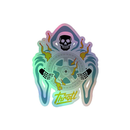 Throtl Death on Wheels Holo Slap Sticker