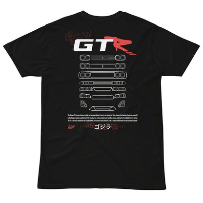 Throtl GTR Generations Short Sleeve T-Shirt; Black