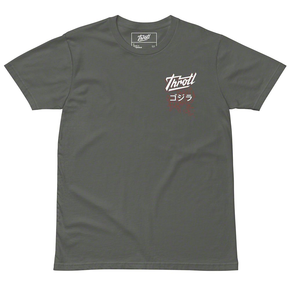 Throtl GTR Generations Short Sleeve T-Shirt; Charcoal