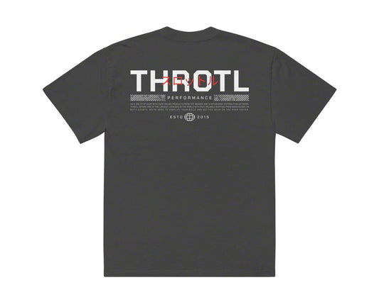 Throtl Japan Performance Oversized Short Sleeve T-Shirt; Faded Black