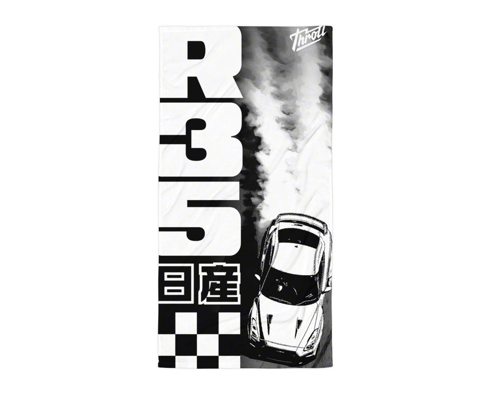Throtl R35 GTR Beach Towel; 30-Inch x 60-Inch