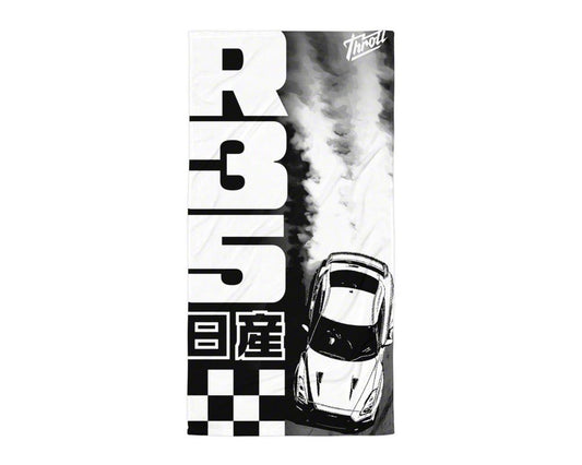 Throtl R35 GTR Beach Towel; 30-Inch x 60-Inch
