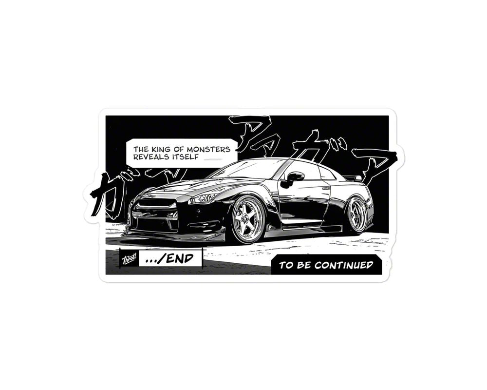 Throtl R35 Comic Slap Sticker; 5.50-Inch x 5.50-Inch
