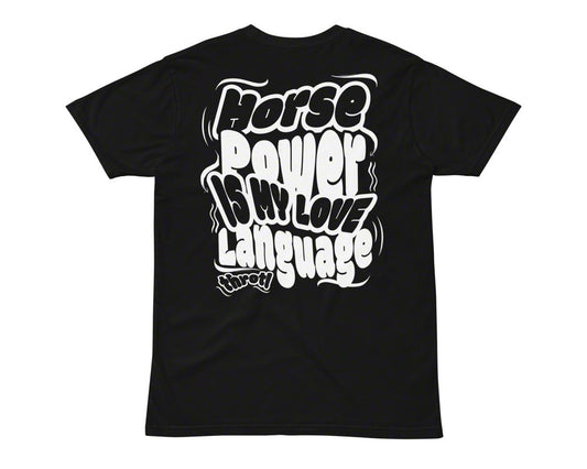 Throtl Horsepower is Love Short Sleeve T-Shirt; Black