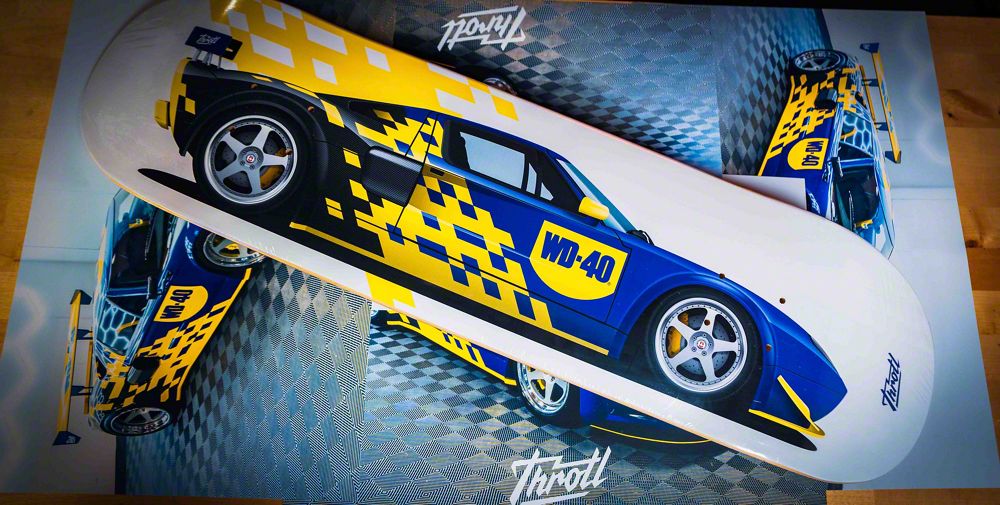 Throtl Limited Edition Ford GT Skateboard Deck