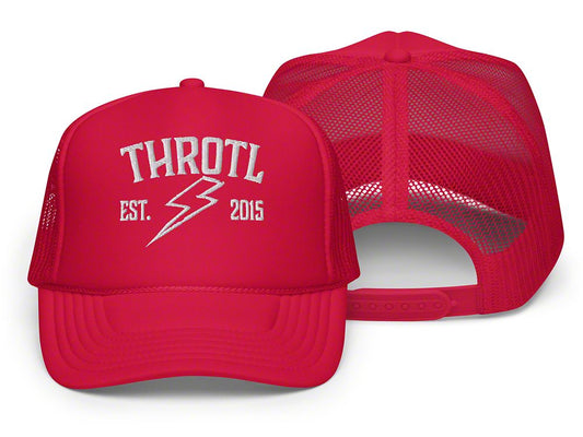 Throtl Racing Club Trucker Hat; Red