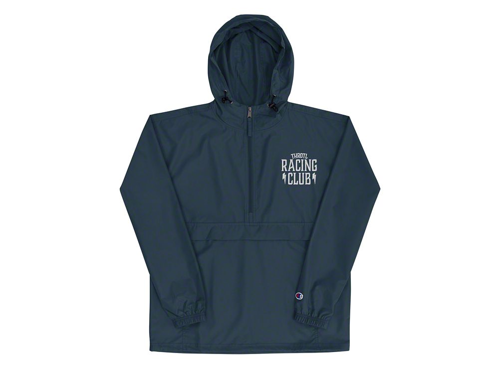 Throtl Racing Club Embroidered Jacket; Navy