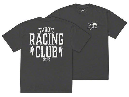 Throtl Racing Club Oversized T-Shirt; Faded Black